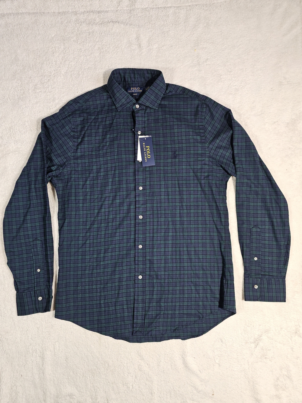 Polo by Ralph Lauren Navy & Green Plaid Button-Down Shirt - Men's